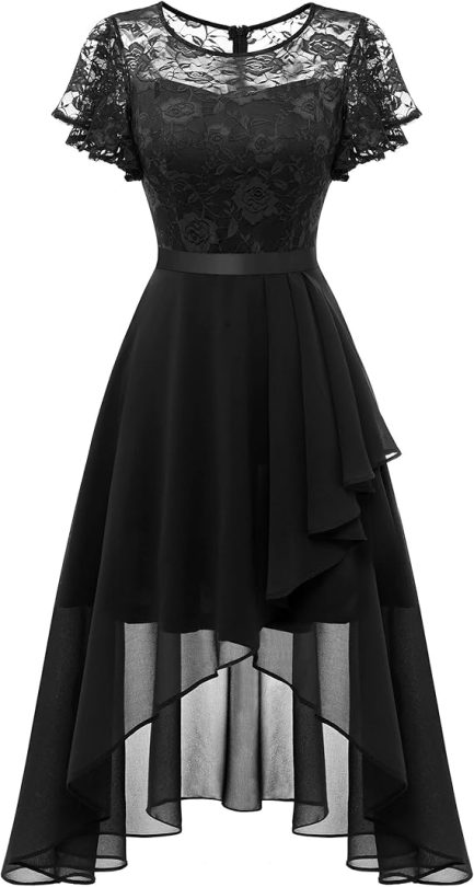 Wedtrend Women's Formal Dress Ruffle Cocktail Party Dress Flutter Sleeve Fall Wedding Guest Dress